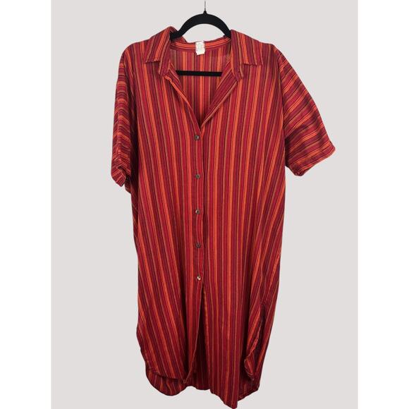 Zig-Zag Dresses & Skirts - Boho Cotton Tunic Dress Nepal Striped Festival Lagenlook OS